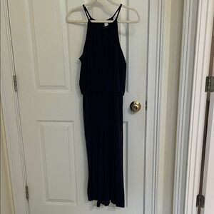 London Times Navy Jumpsuit